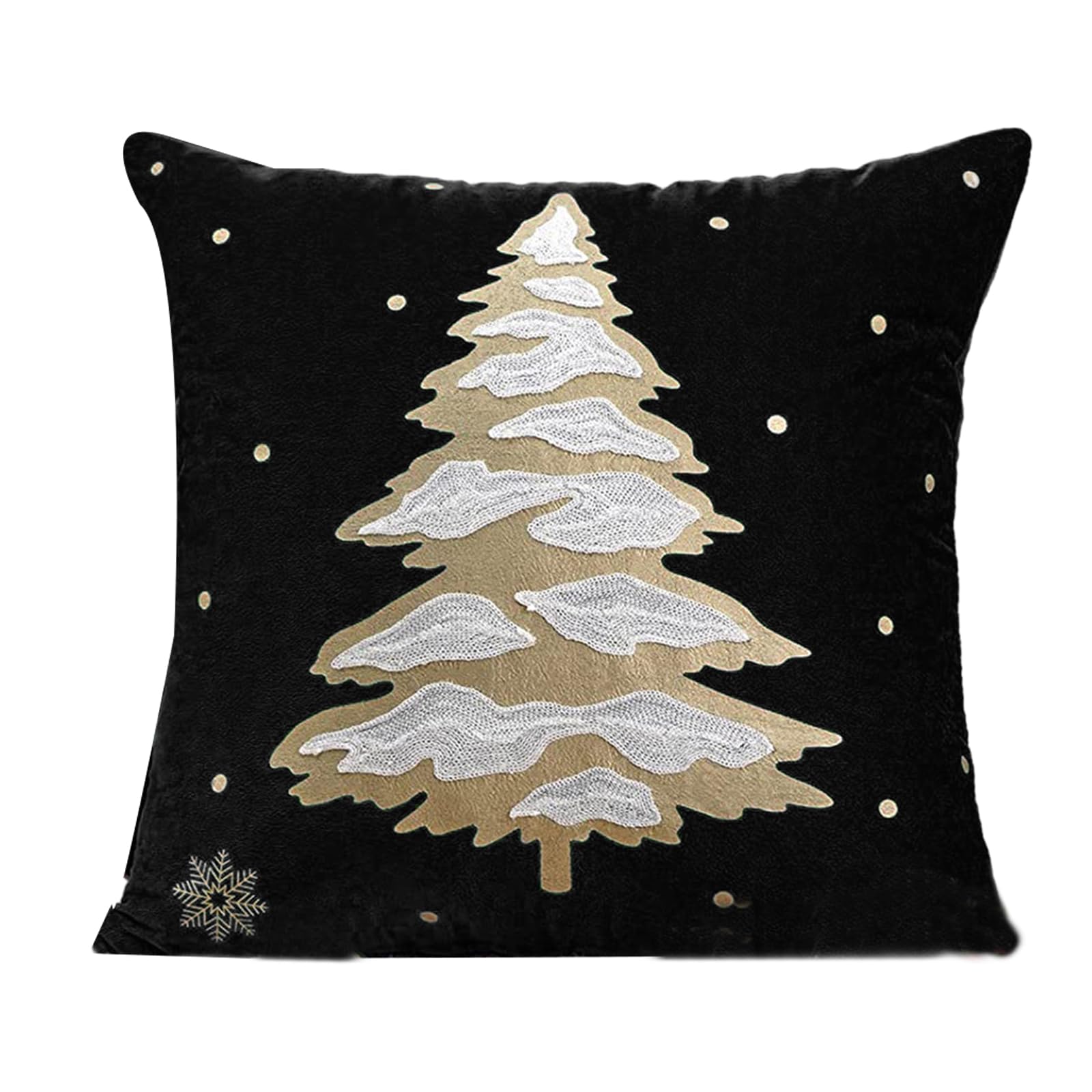 Tsophreniq 2024 Christmas Cushion Cover Embroidery Snowflake Pillowcase Merry Decoration for Home Winter Sofa Couch Offie Pillow Cases for Bed