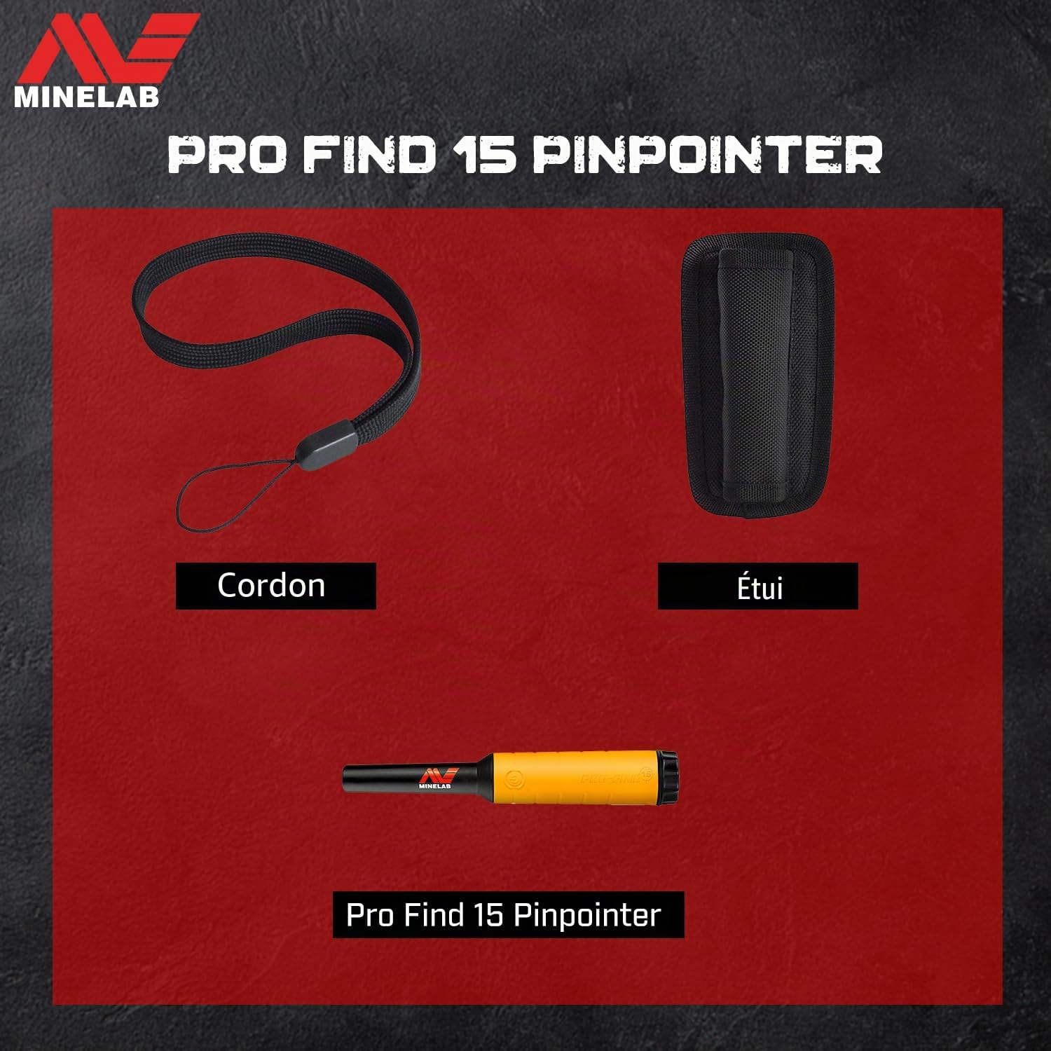 Minelab Pinpointer Pro-Find 15 Détecteur de métaux étanche 3 mètres Identification sonore métaux ferreux
