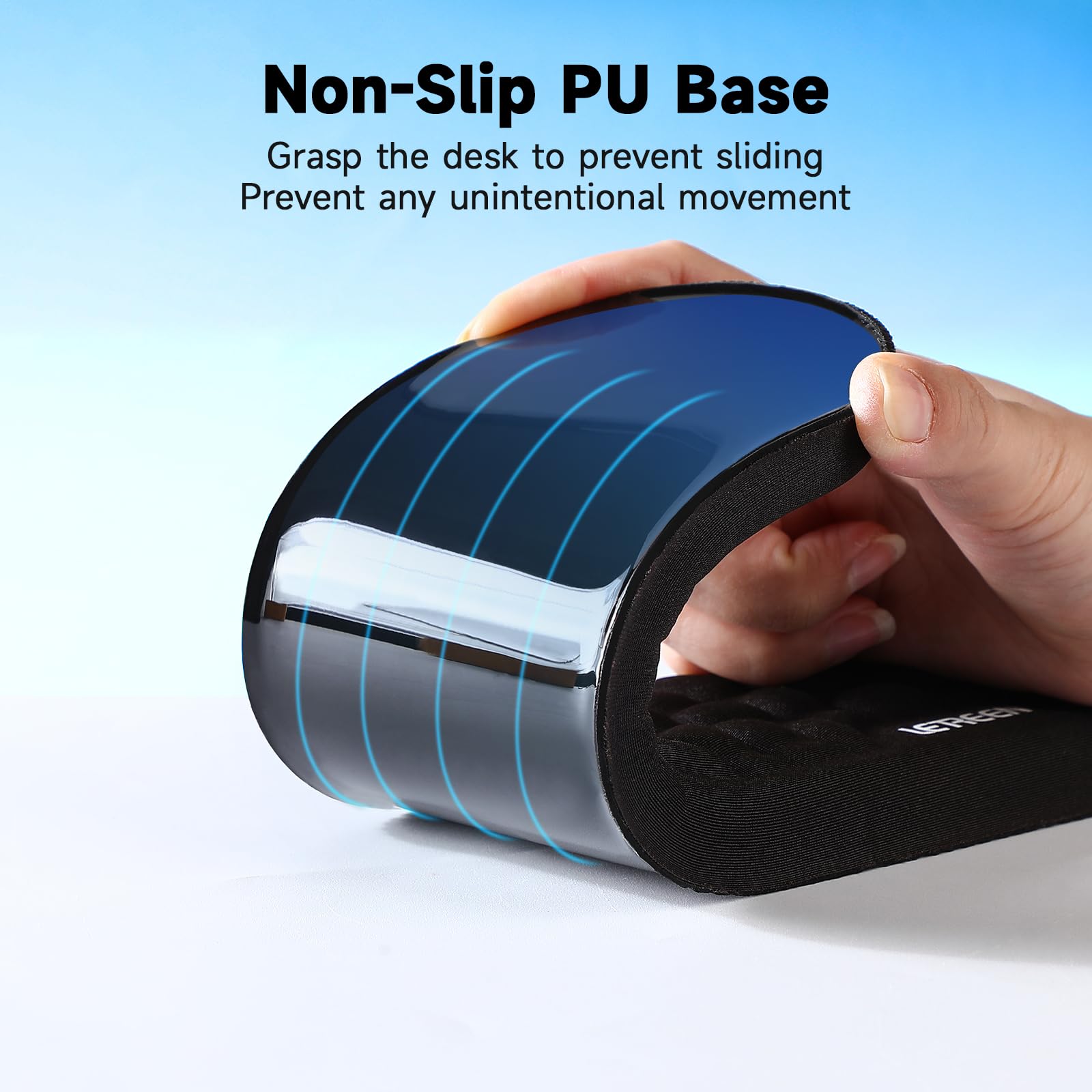Poggiapolsi per Tastiera e Mouse con Memory Foam, Nero