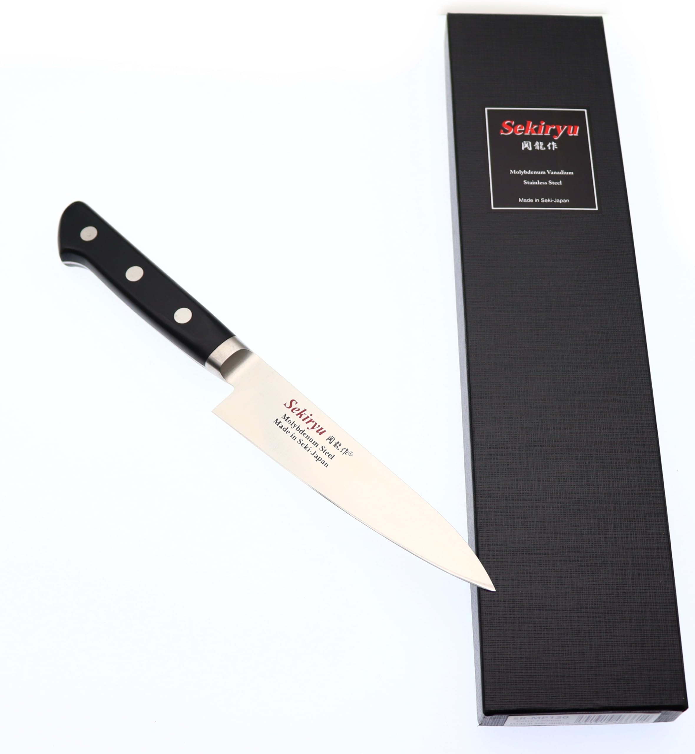 SekiRyu Japanisches Messer Professional Petty knife Utility Molybdän-Stahl Klinge 120 mm, Küchenmesser hergestellt in Japan