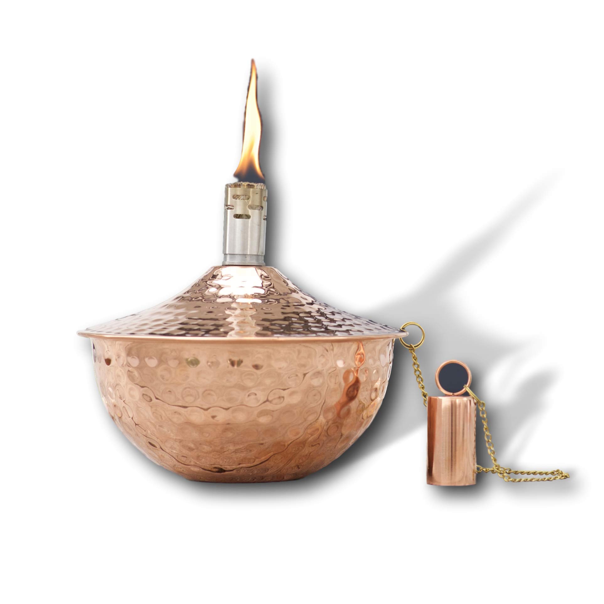 Garden Oil Torch Copper Hand Hammered Oil Lamp Outdoor Lighting |  Desertcart Seychelles, image size:1925x1925