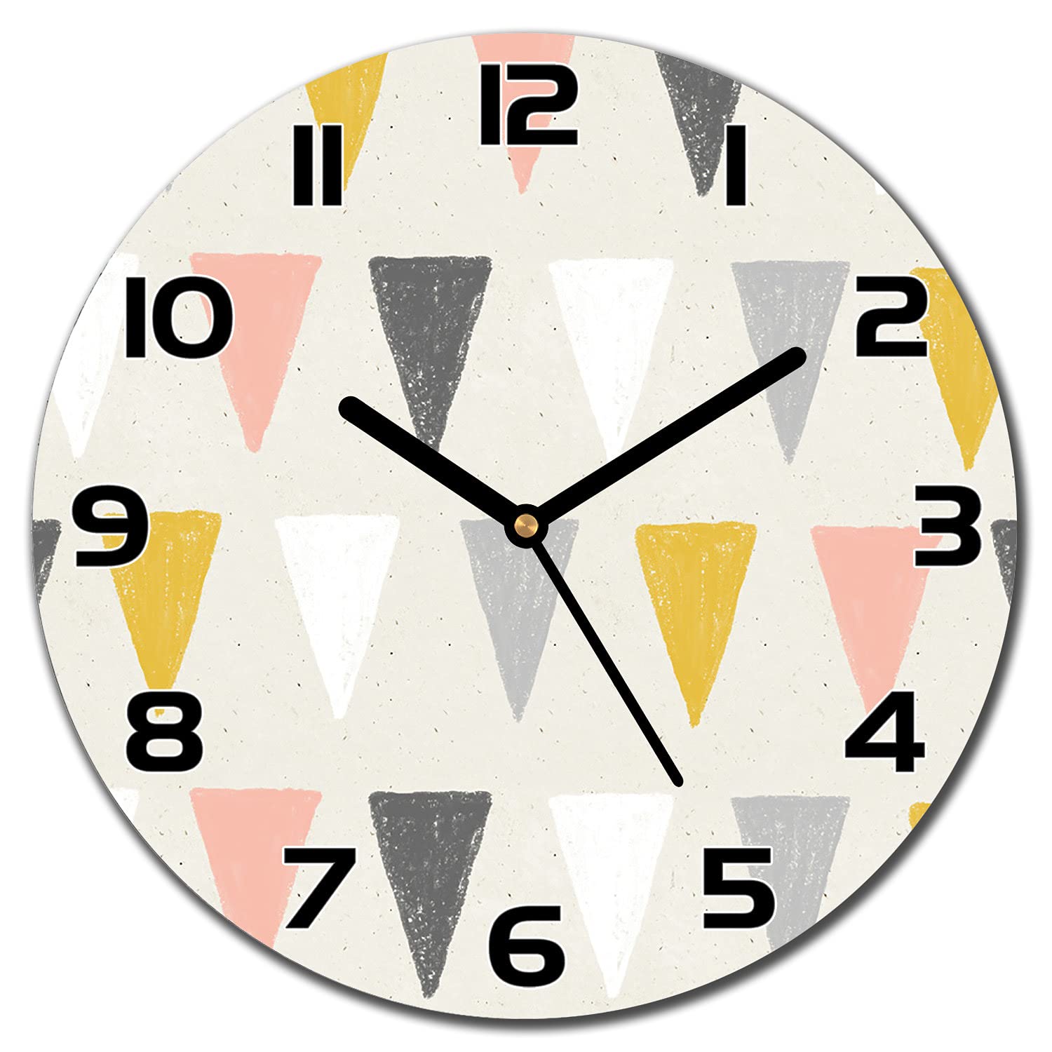 Horloge murale verre lisible et sécurisée 30 cm pour sublimer un mur de salon moderne