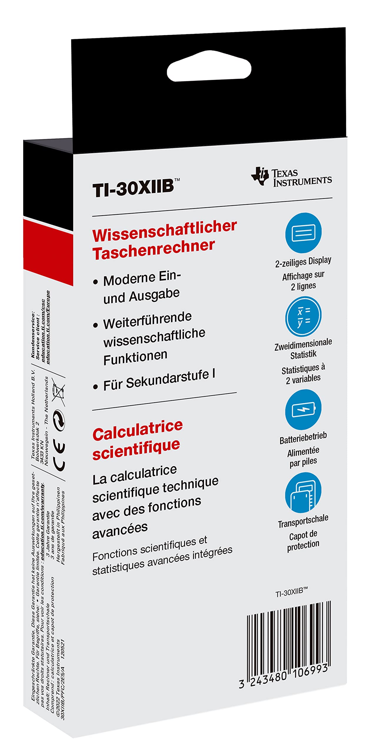 Calculatrice scientifiques TI-30XIIB (FC) (Lot de 4)