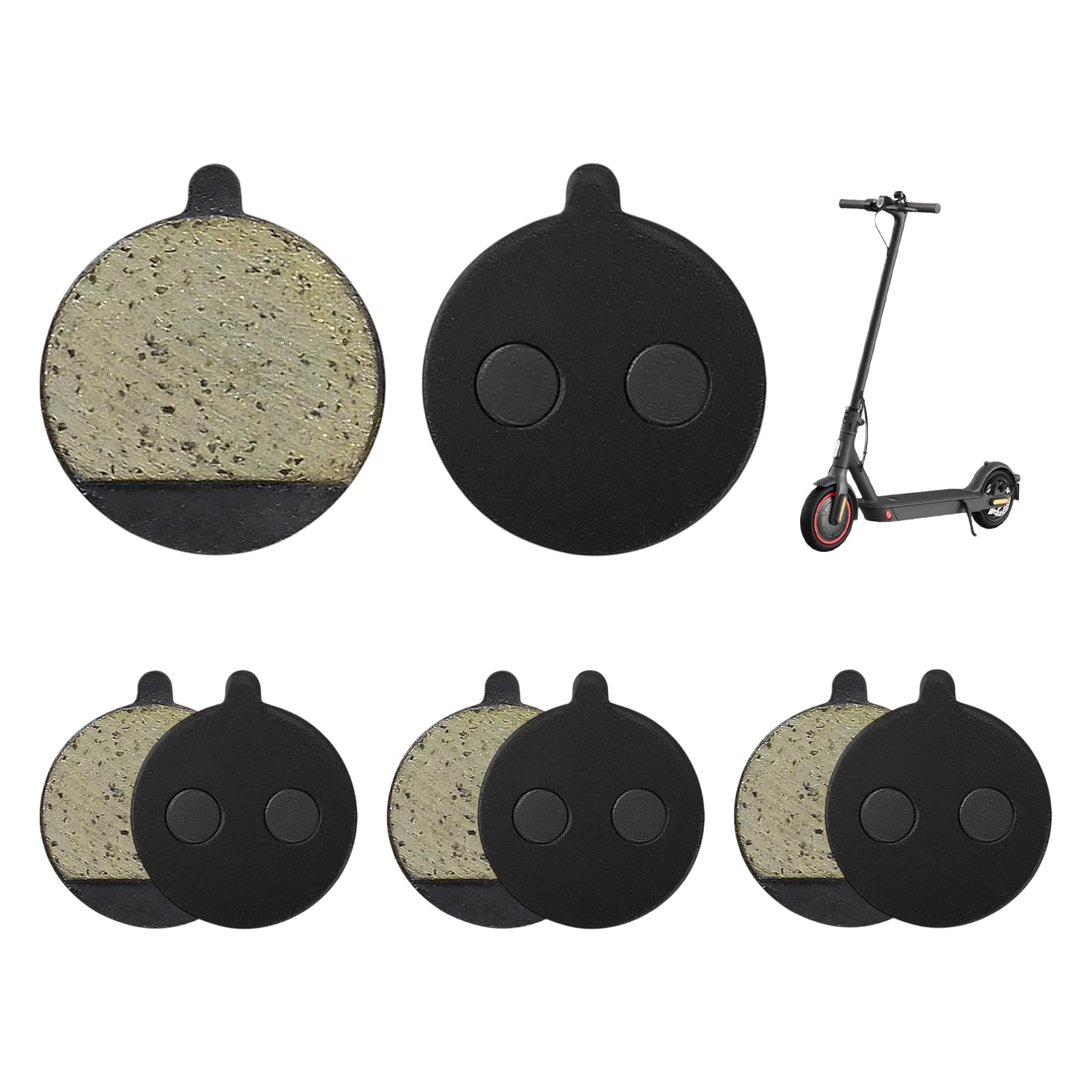 4 Pary Klocków Hamulcowych do Hulajnogi Elektrycznej, Półmetaliczne Klocki do Hamulca Tarczowego, Kompatybilne z SoFlow SO4 Pro Gen2, KUGOO M4, M4 Pro i Xiaomi Scooter, 8 Sztuk