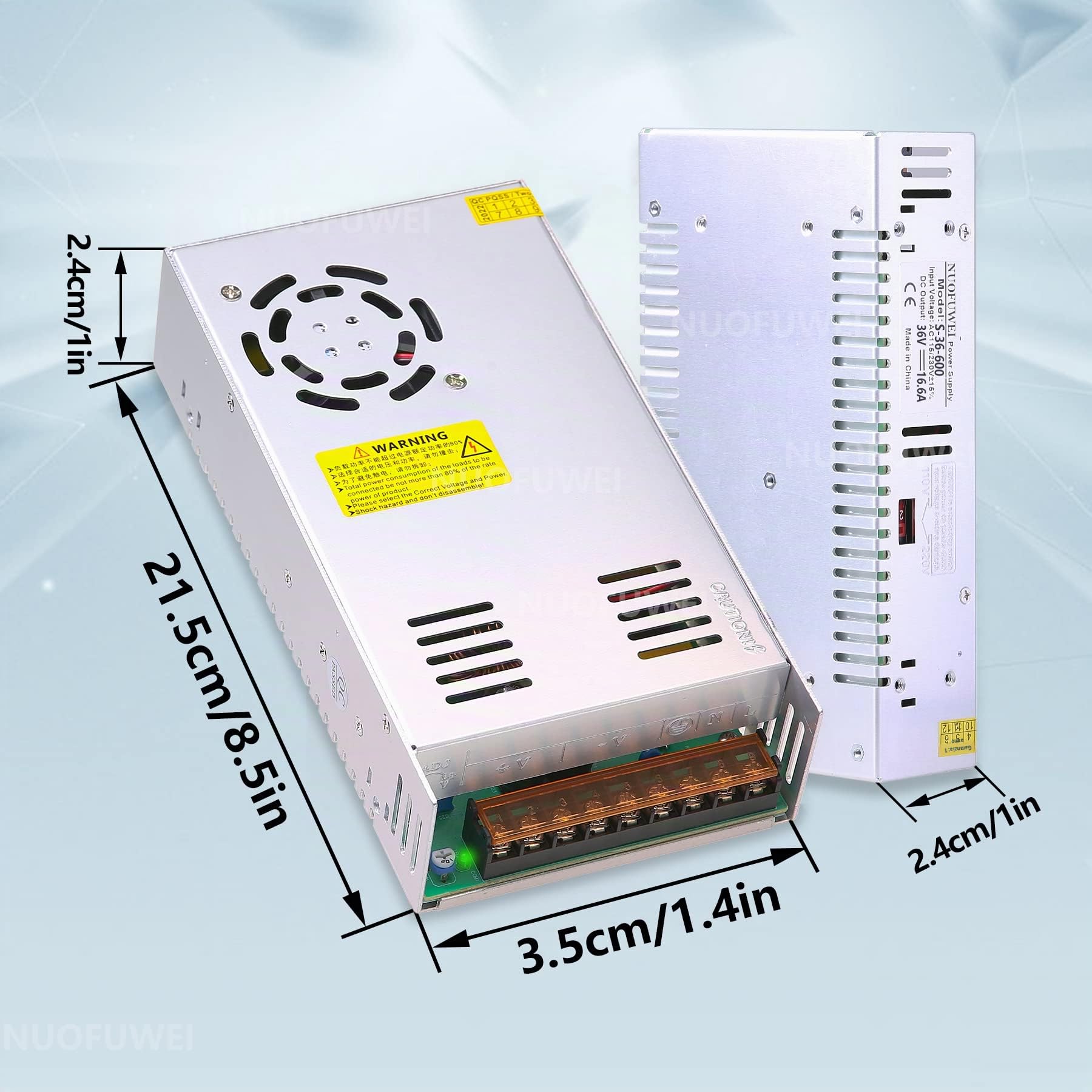 DC 36V 16.6A 600W Alimentatore Trasformatore 230V/110 AC to DC 36V 600Watt Interruttore Alimentatore Per 36V 600W Winch Car Jack Monitor LCD Telecamera Sicurezza CCTV Auto Stereo e Più Dispositivo 36V