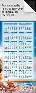 2026 Magnetic Yearly Glance Calendar, Peel and Stick Business Card Refrigerator Magnet, Great Real Estate Agent Marketing Tool, 1 oz. Postage Rate, Box of 100 (Beach)
