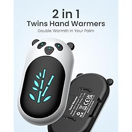 Hand Warmers Rechargeable 4 Pack, 6000mAh Electric Hand Warmer Reusable, 20Hrs Long Heating, Portable Pocket Heater Handwarmer for Women Men, Outdoor Camping, Hunting Gear