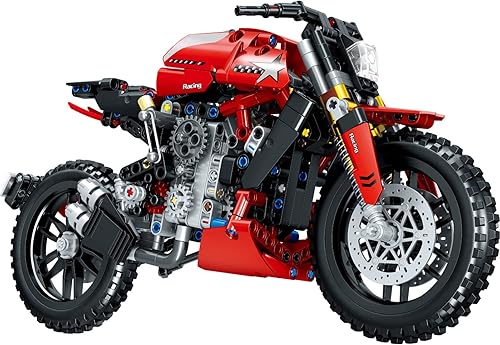 Miniatura 3 de SEMKY Serie de motocicletas Dulconti V4 MOC - Juego de bloques de construcción y juguetes de ingeniería, 620 piezas, escala 16, modelo de