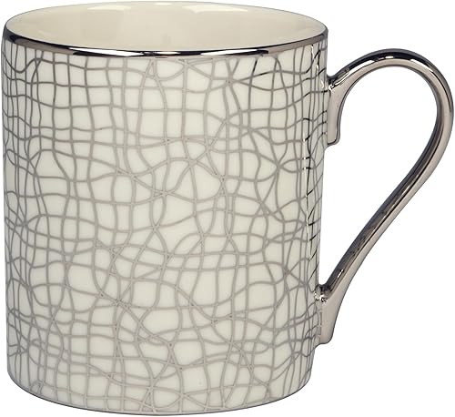 Miniatura 2 de Certified International Mosaic - Juego de 6 tazas cónicas chapadas en plata, de 16 onzas, multicolor