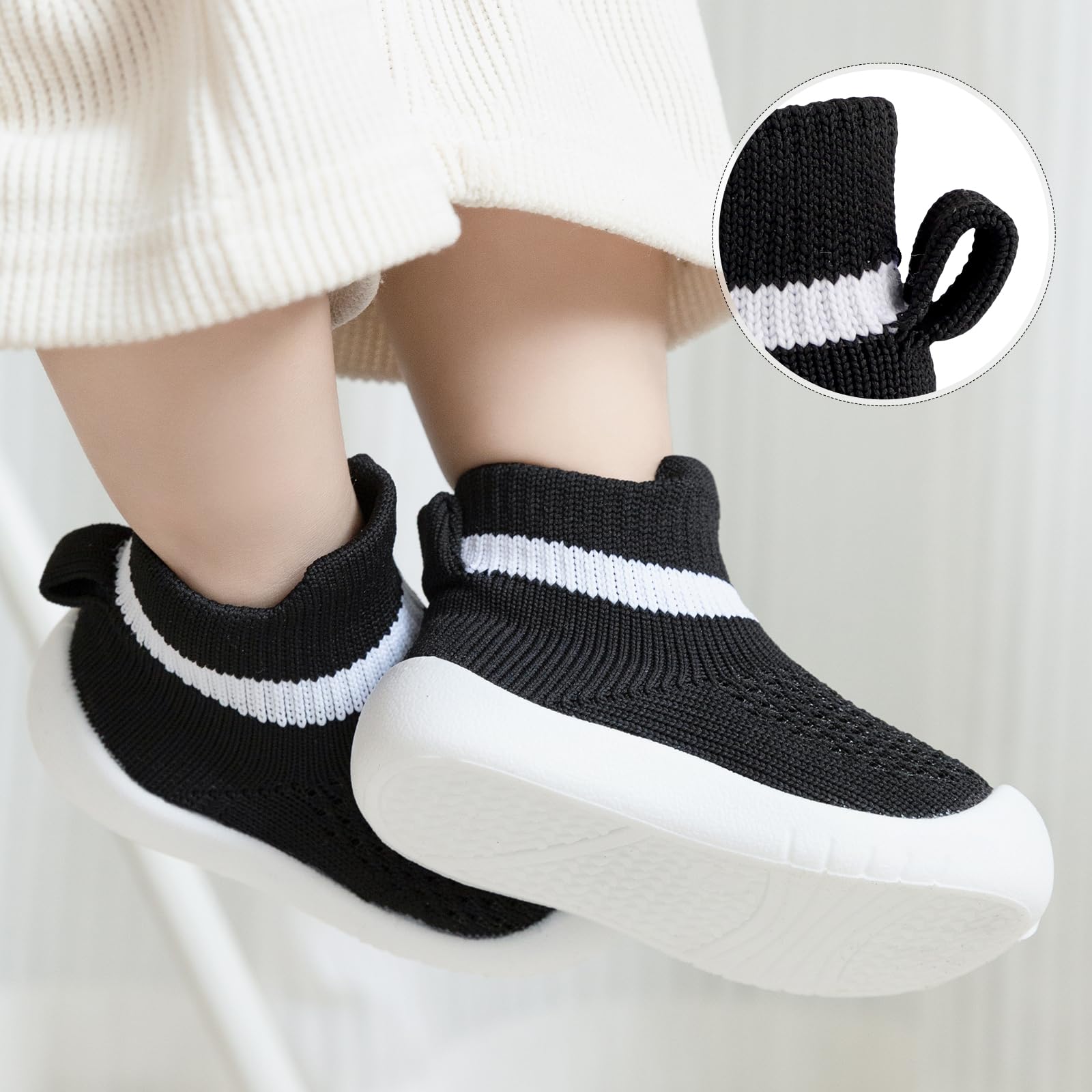MK MATT KEELY Baby Shoes Boys Girls Sock Shoes Toddlers Pre Walkers First Walking Shoes with Anti Slip Rubber Sole — view 2