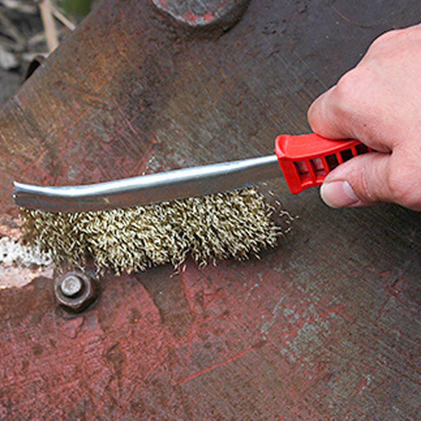 GpahrrDnij Solder Tip Brass Wire Brush Grill Brush Barbecue Grill Brush Grill Cleaner Bbq Grill Cleaning Brush Function Scrub Drill (Gold, 23.5x5cm), N1JYhBxvL