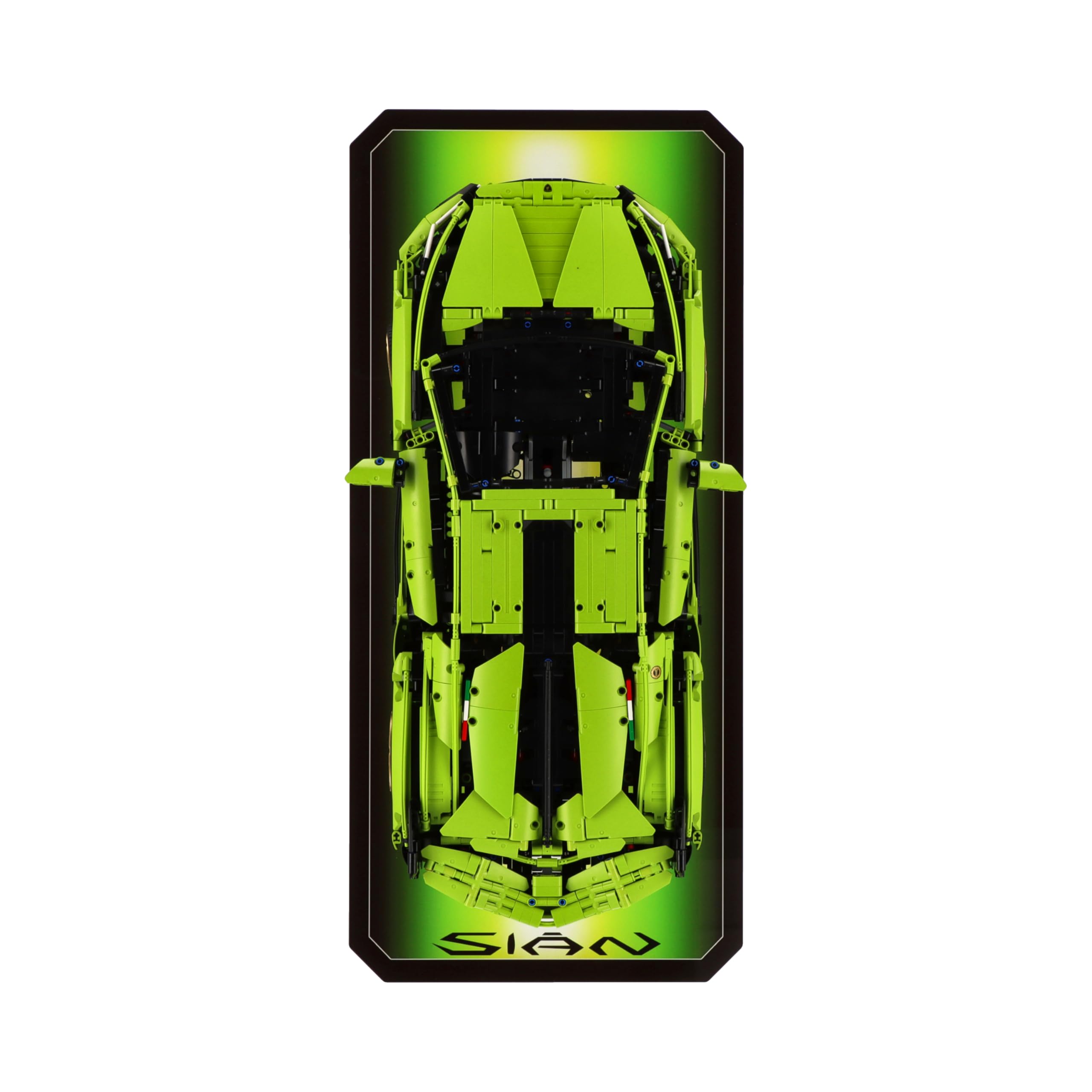 Plexico Green Luxury Wall Display For Lego Technic 42115 Lamborghini Sian