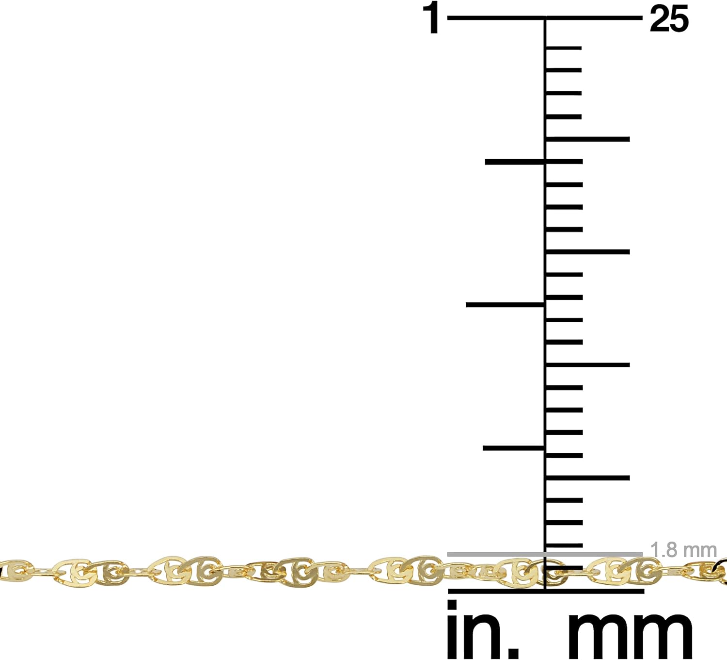 Kooljewelry 10k Yellow Gold Flat Twisted Love Link Bracelet (1.8 mm, 7.5 inch) - Image 3