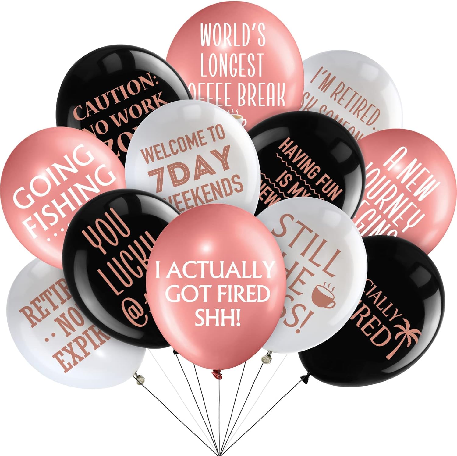 48 Pieces 12 Inches Retirement Balloons Decoration Happy