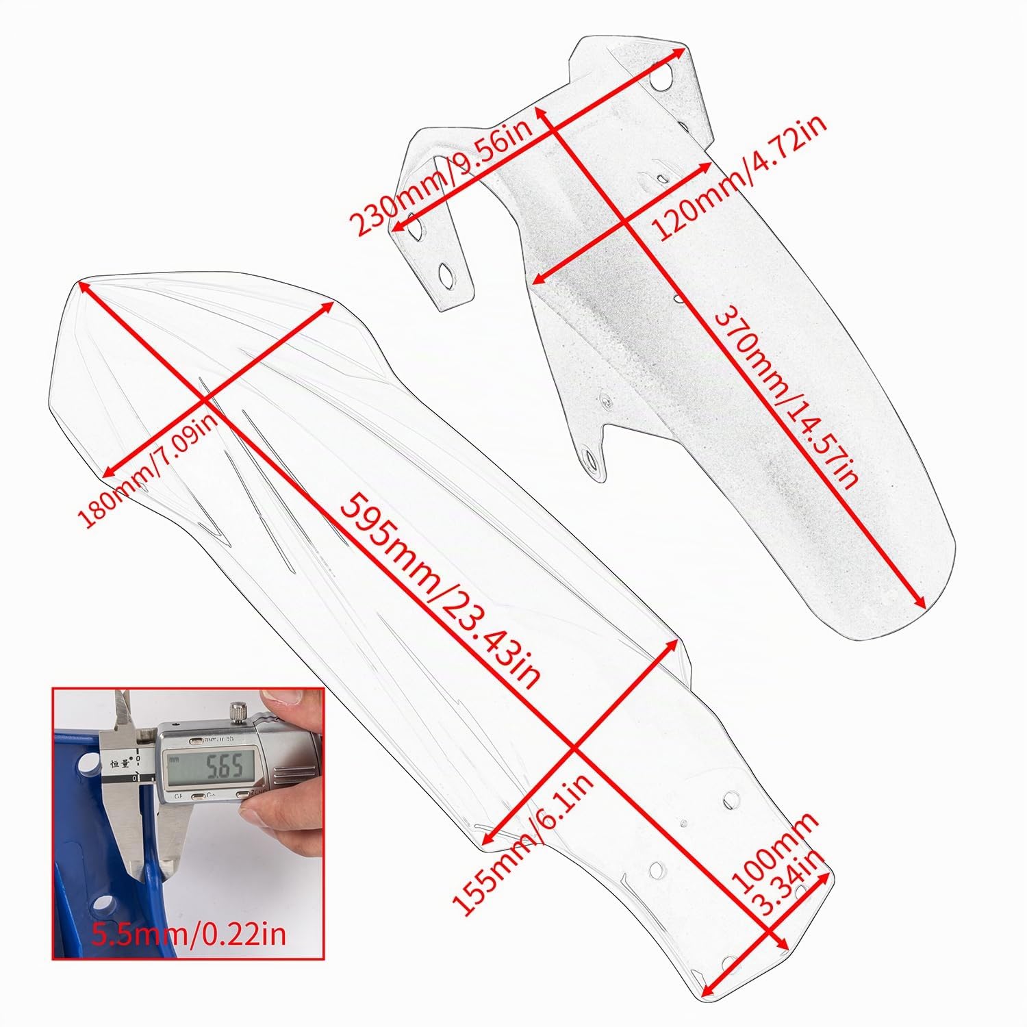 Garde-Boue Avant pour Tenere 700 2019-2024 2025 2026 Moto Enjoliveur de roue Mudguards, bleu
