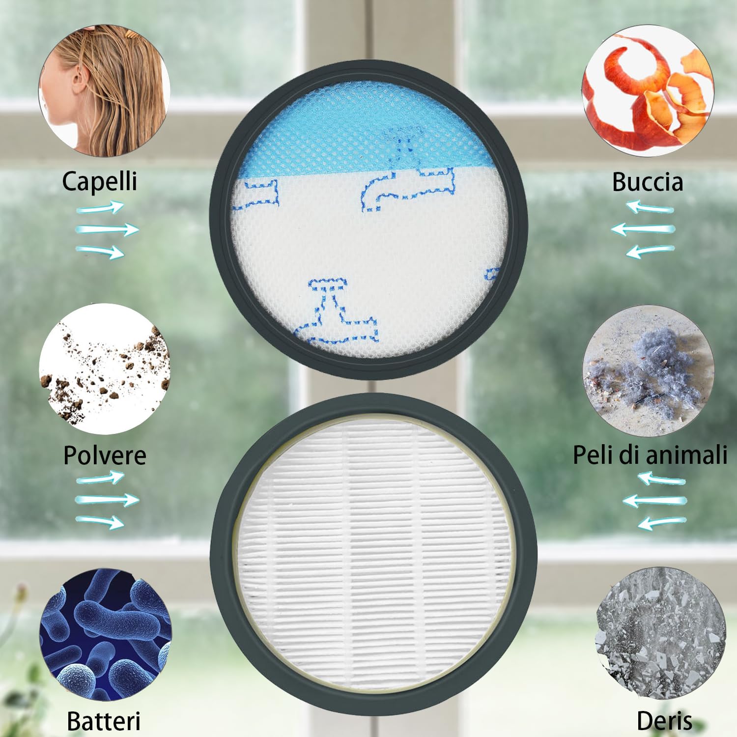 4 Filtri Per Aspirapolvere Rowenta Swift Power Cyclonic - Ricambi Compatibili Con ZR904301