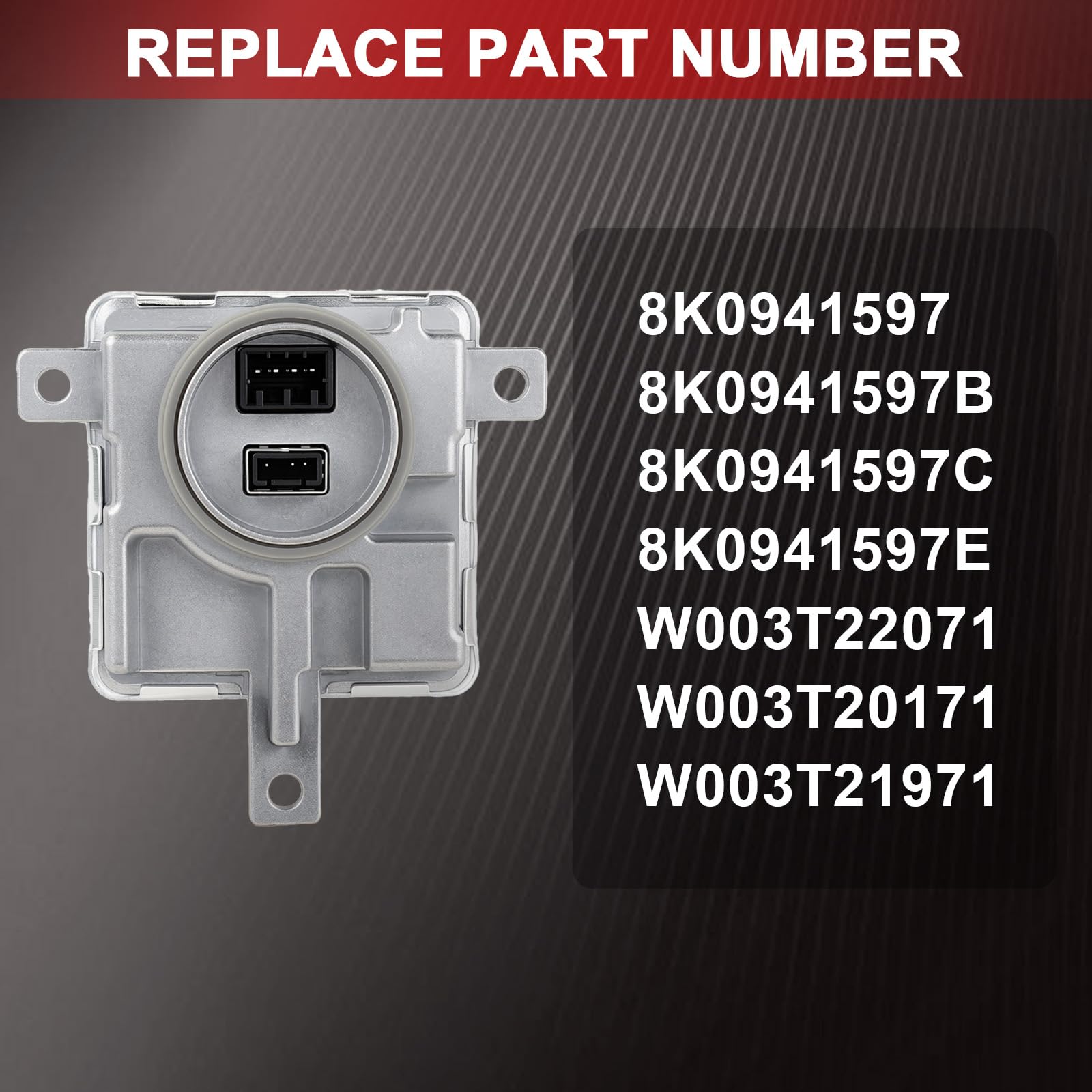 8K0941597E Ballast Xenon Centralina HID Faro D3S D3R D4S D4R Ricambio per A1 A3 A4 A5 A6 A7 A8 Q3 Q5 Q7 Golf CC EOS Passat Superb II Alhambra II 8K0941597 W003T22071