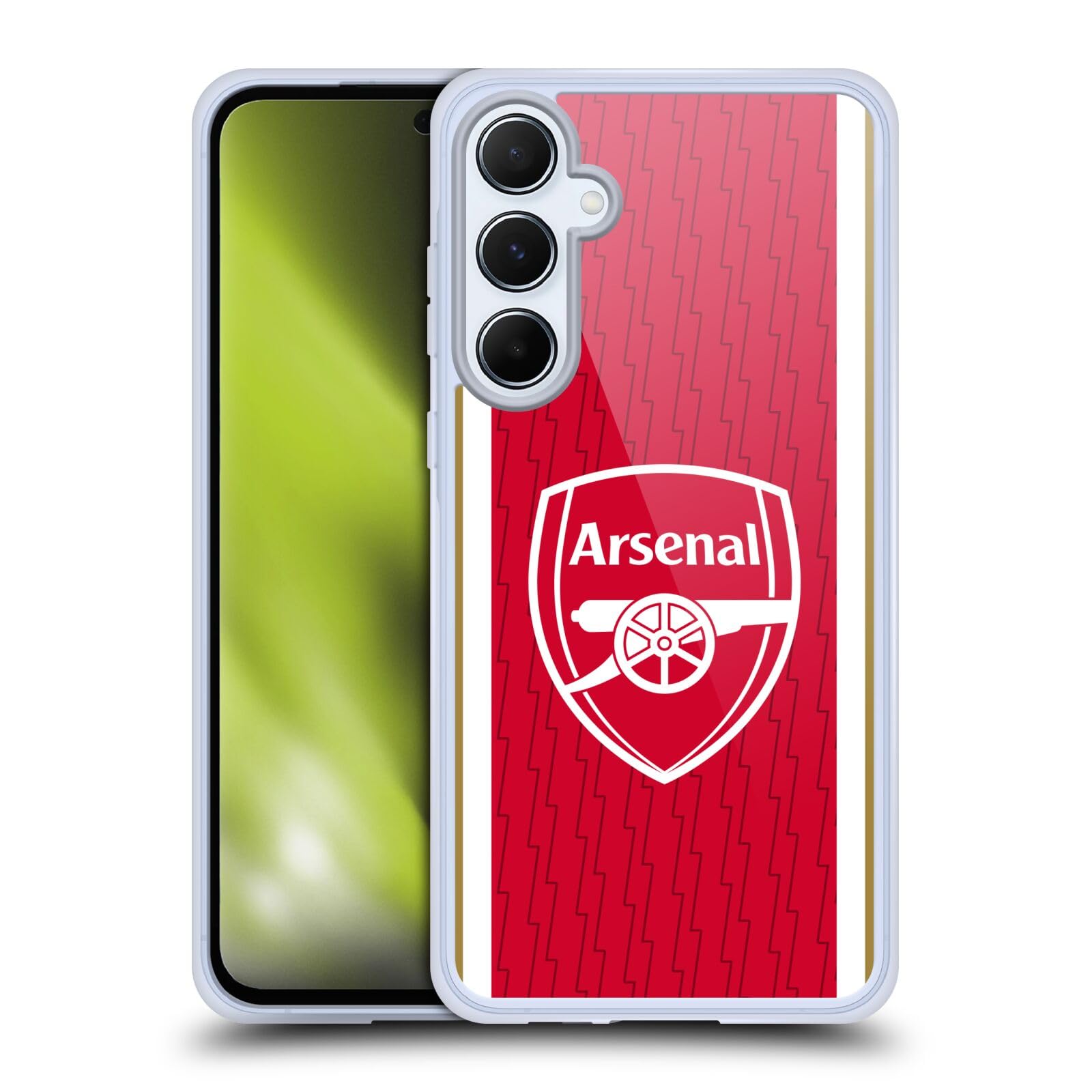 Head Case Designs Officially Licensed Arsenal FC Home 2023/24 Crest Kit Gel Case [Military Grade Protection] Compatible With Samsung Galaxy A55 5G