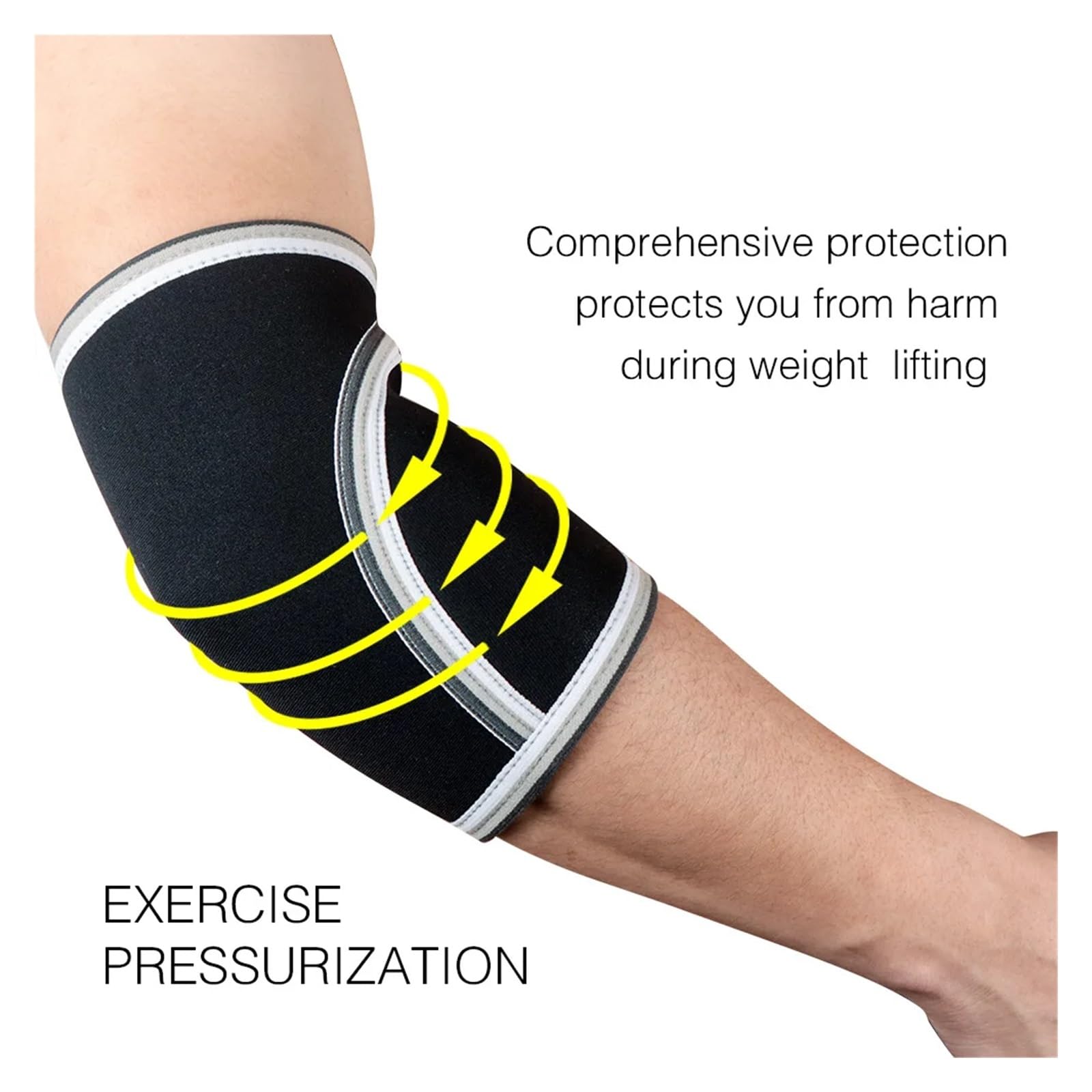 1 Paio di gomitiere for Squat, Sollevamento Pesi, Fitness, Sport, Supporto for gomitiere, Protezioni for gomitiere, Donne, Uomini, Adolescenti, Bambini Gomitiere Sportive(Black Green,XXL)