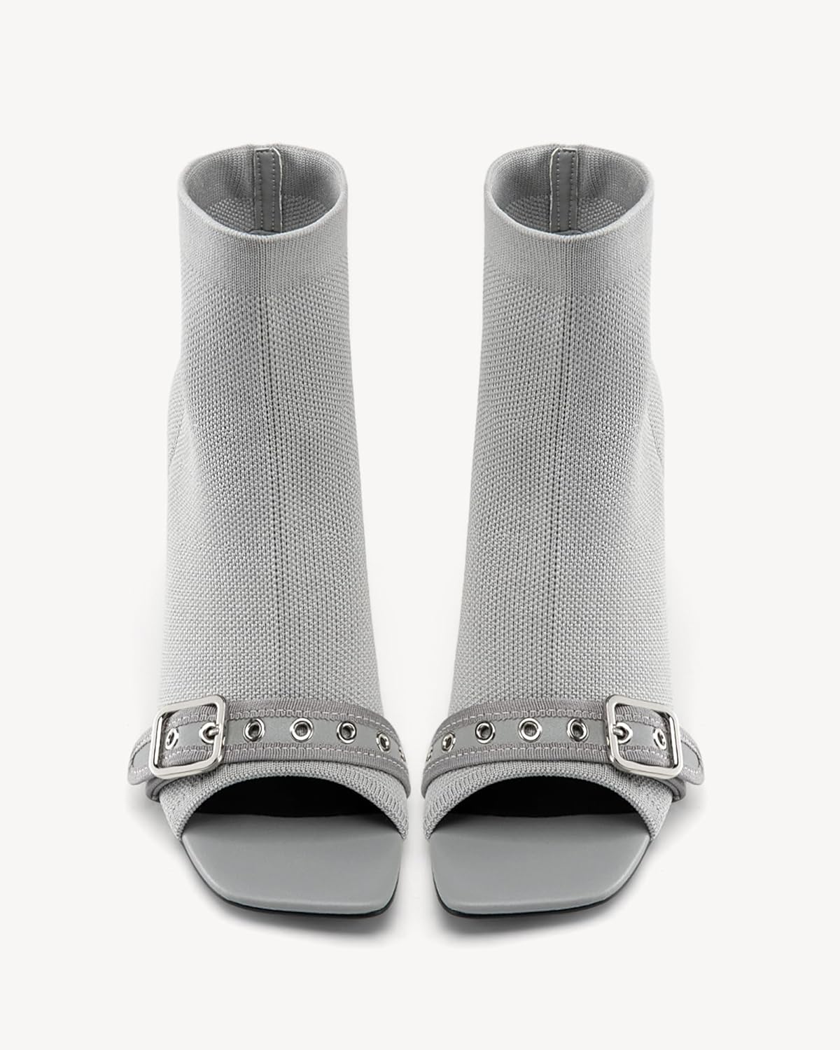 NEWBELLA Women's Open Toe Ankle Boots - Thin Heel Slip-On Dress Booties, Comfortable Fall/Winter Casual Boots with Stretch Panel for Easy Wear - Image 7