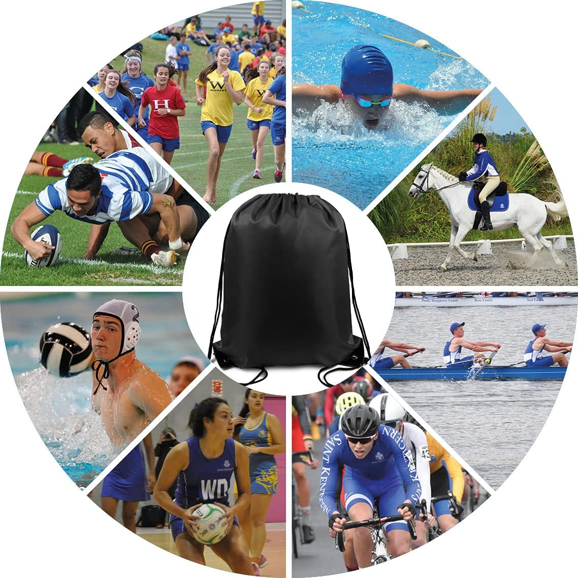 BeeGreen Drawstring Backpack Bags 20,30,50 Packs Reflective String Bags for Gym Sport Trip Cinch Sack DIY for Women Men - Image 7