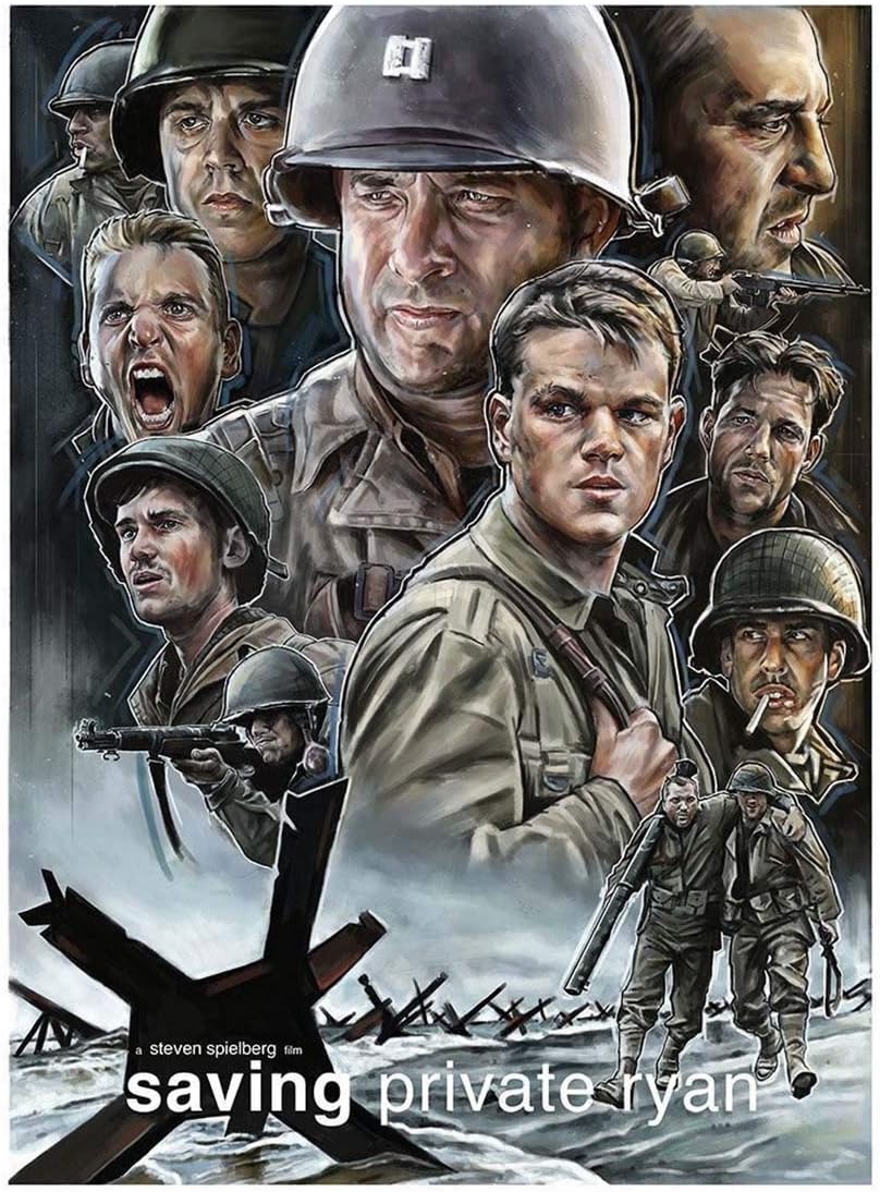 Tallenge - Saving Private Ryan - Tom Hanks -Hollywood Movie Poster Collection - Small Poster(Paper,12 x 17 inches, MultiColour)