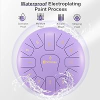 Vangoa 12 Colos Acél Tongue Drum - 13 Hangú C-Dúr Hangszer Meditációhoz és Jógához, Ütővel, Hangjegy Matricával és Ujjvédővel 6