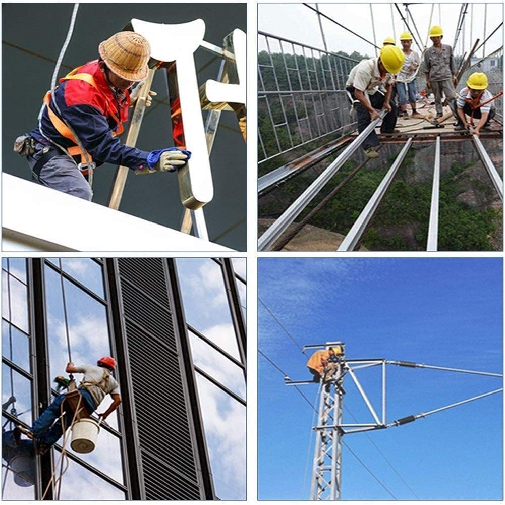 Arneses de Cuerpo Entero, Kit de detención caídas, arnés Escalada Medio Cuerpo, cinturón Seguridad, construcción Techo, protección contra for Trabajos aéreos, montañismo/Negro/C