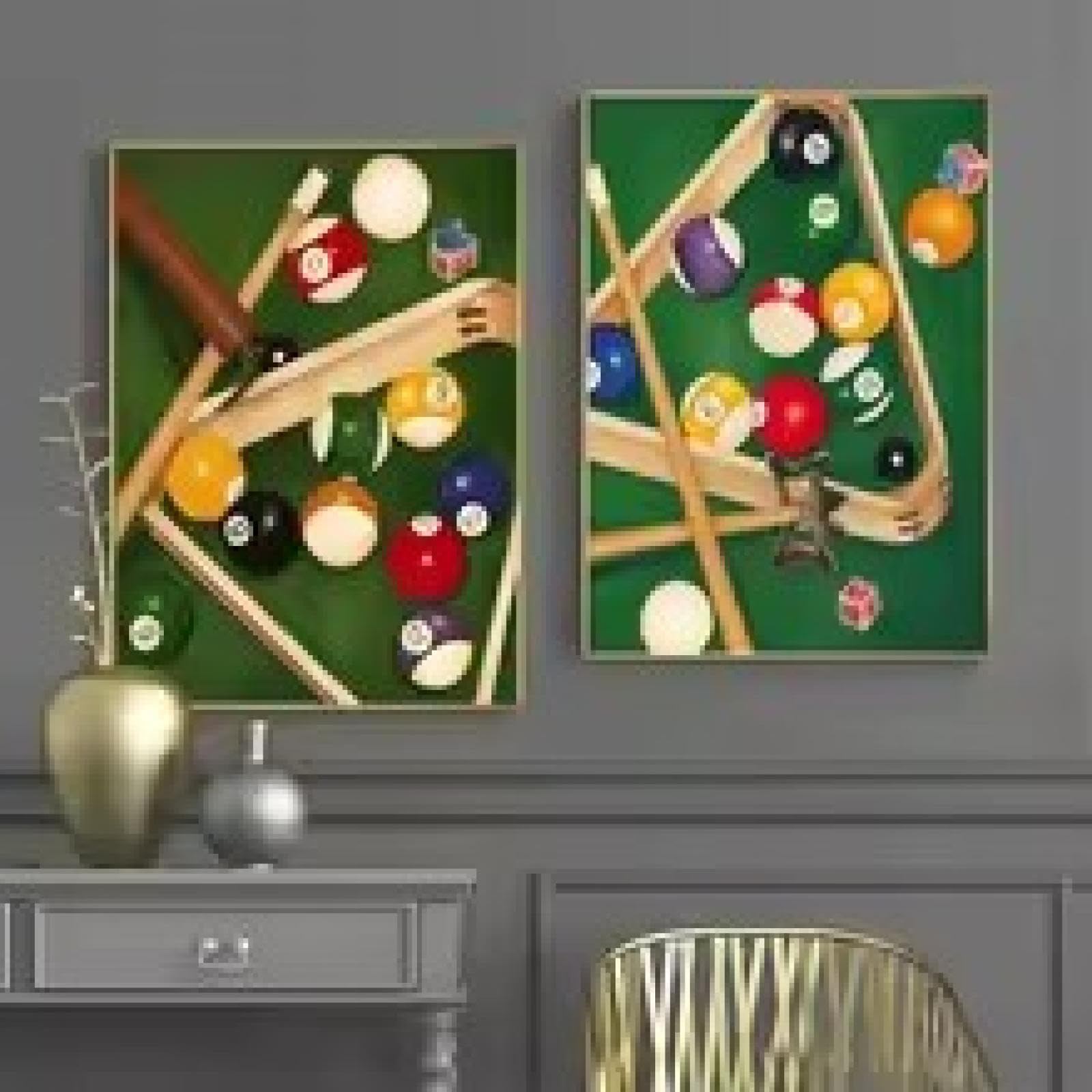 Affiche de billard déco sans cadre pour salon moderne - 7