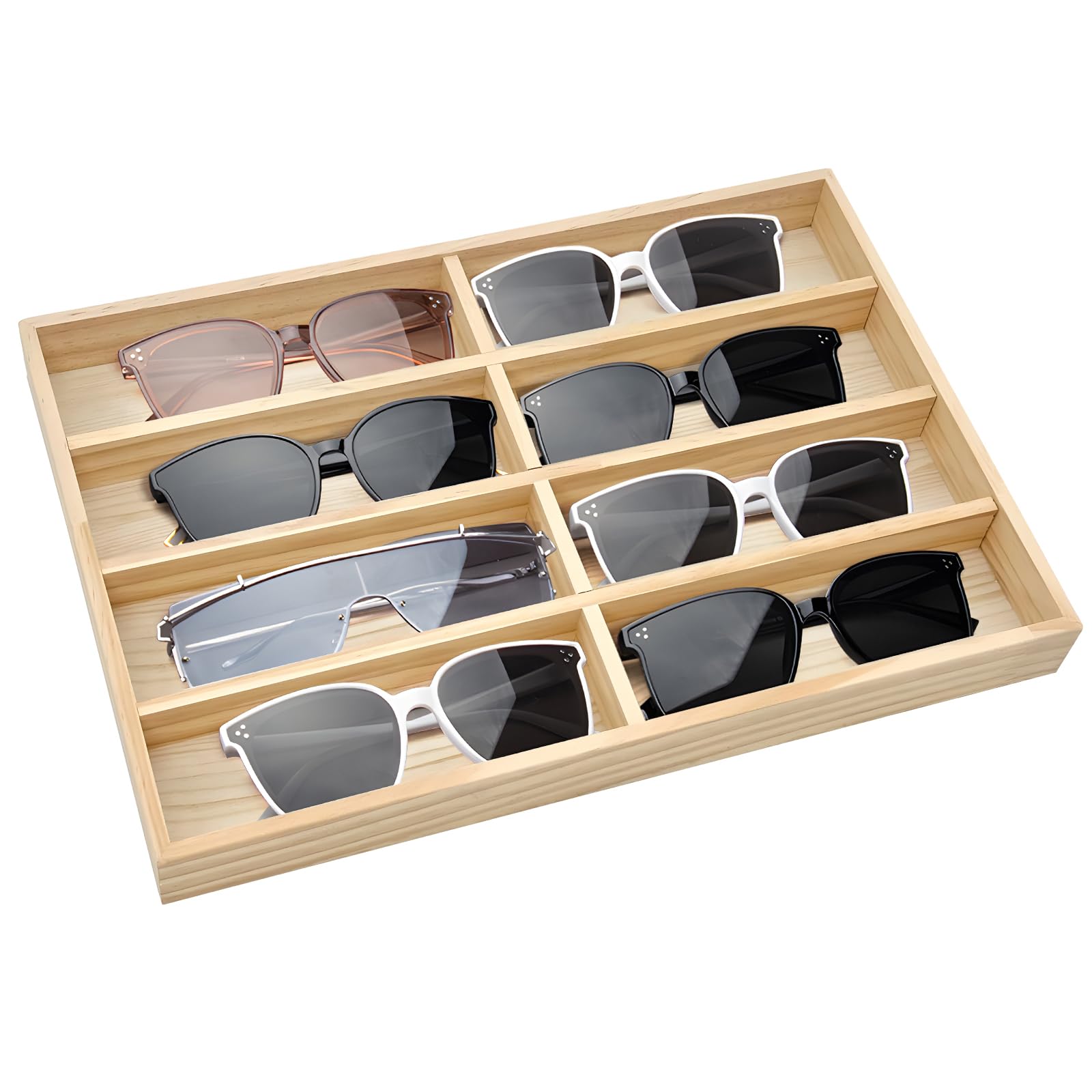 Estuche De Madera Para Gafas De Sol - Caja Pequeña Y Resistente, Ideal Para Viajes Y Protección Diaria