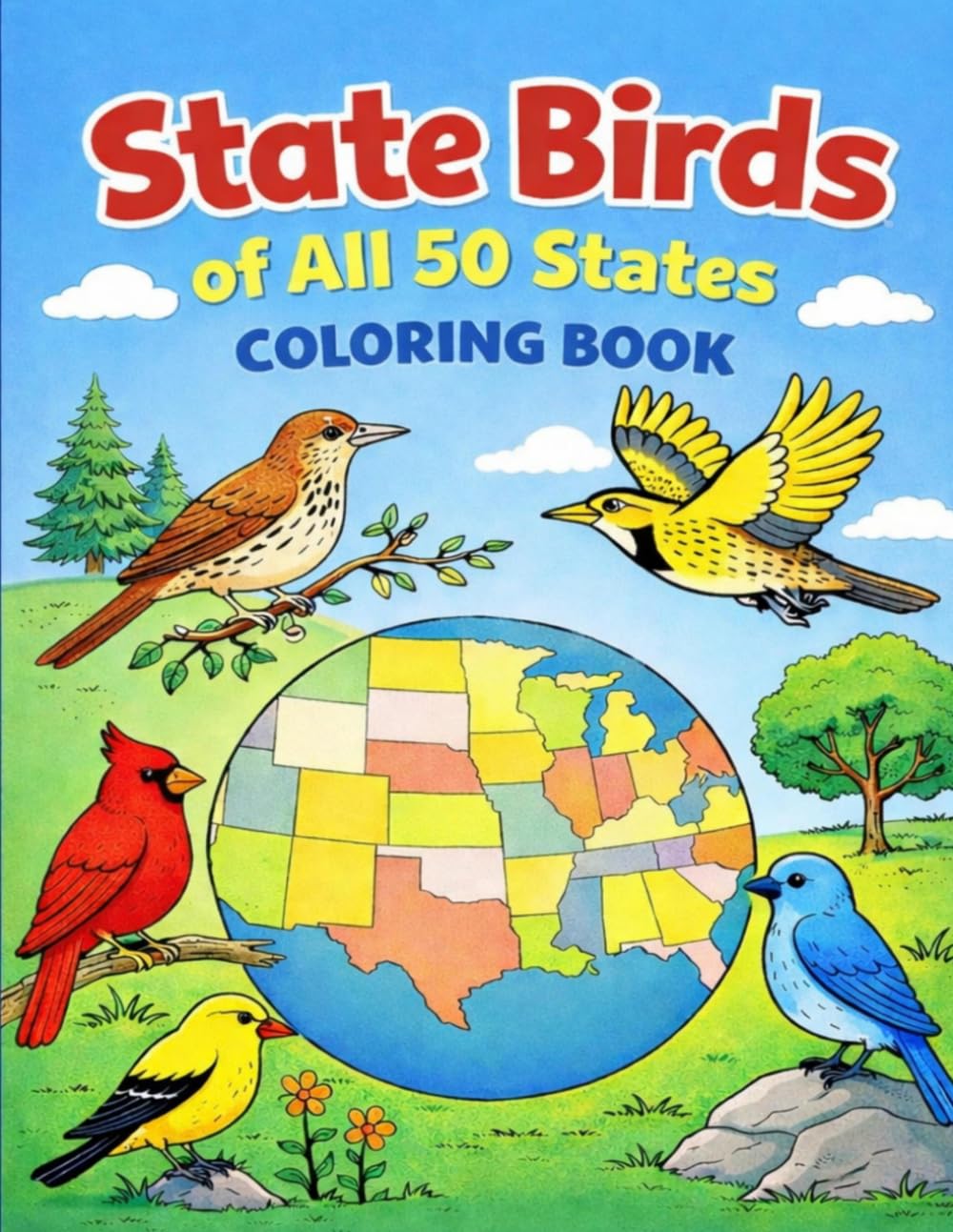 State Birds of all 50 States Coloring Book