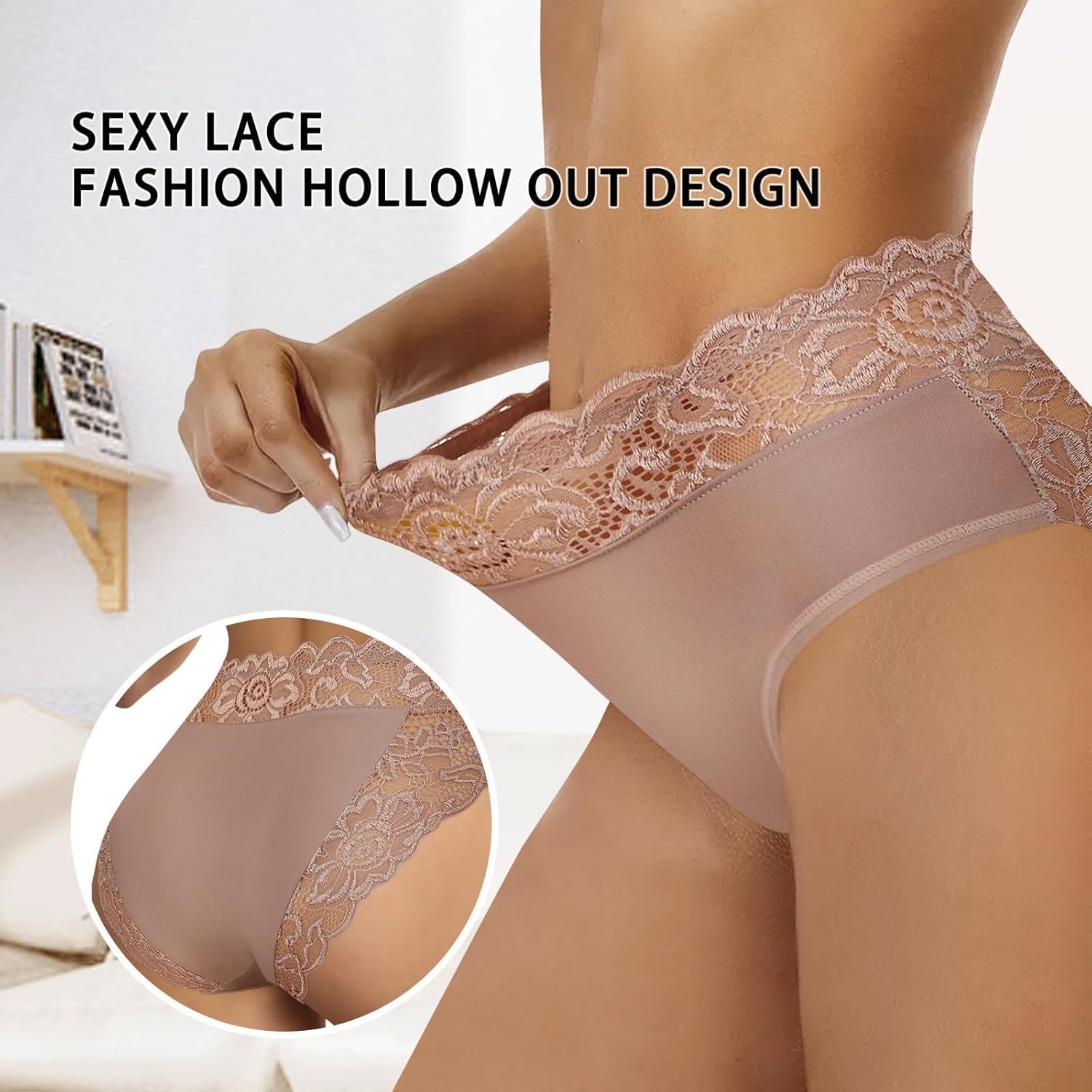Sexy Lace Panties for Women Multipack L Assorted,L