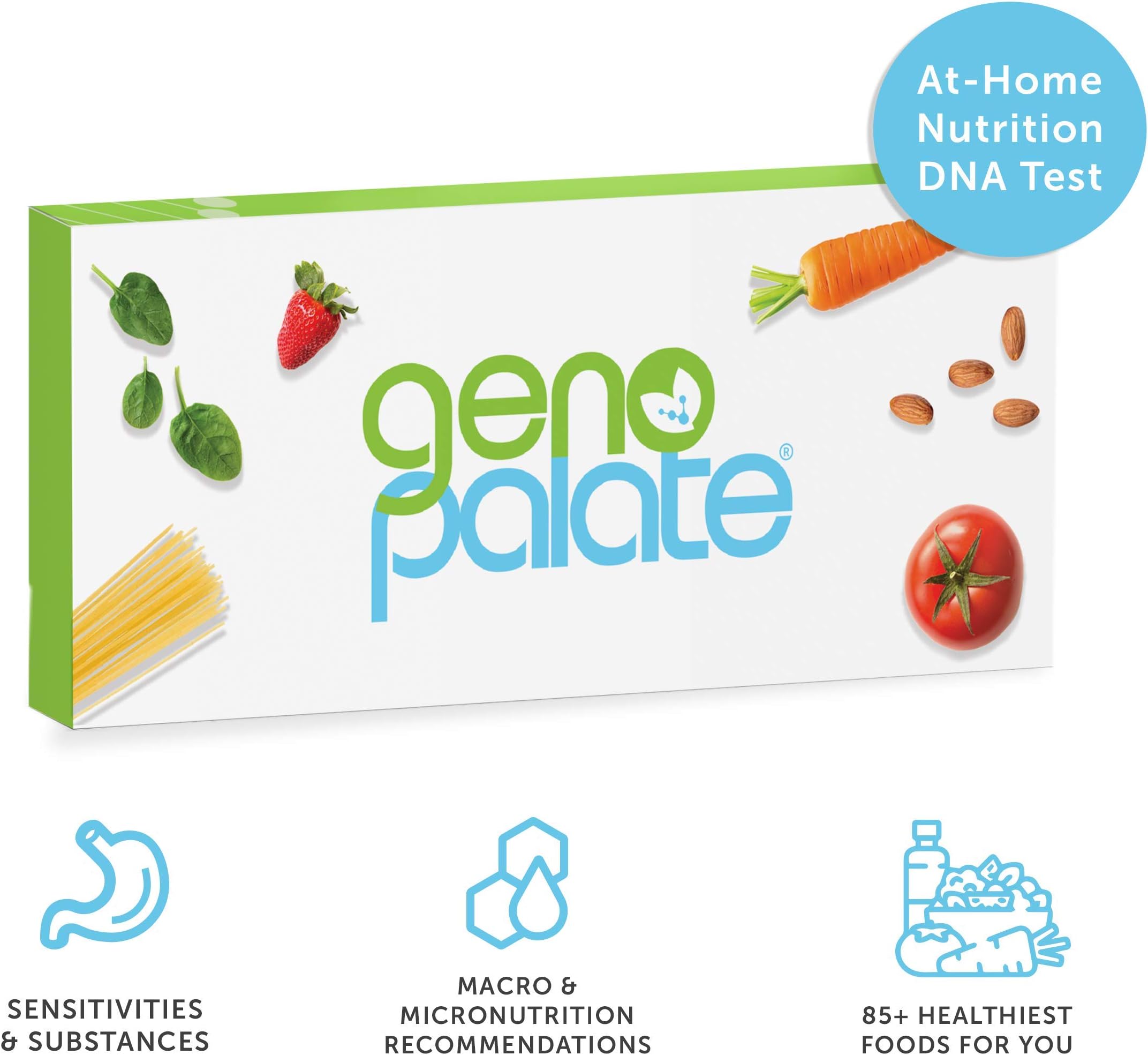 GenoPalate Home DNA Test, Health & Nutrition Genetic Profile for Food Sensitivities & The 85+ Healthiest Foods for You