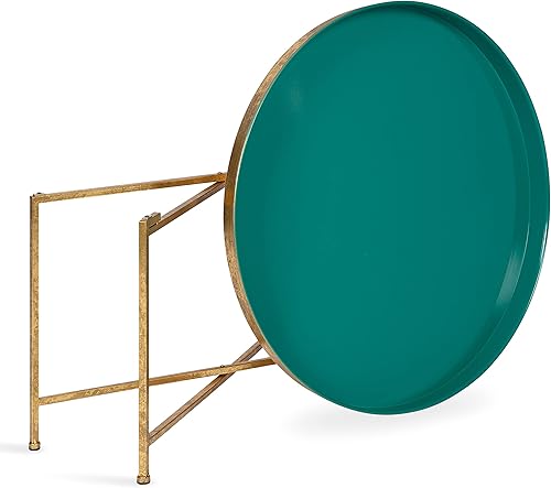 Miniatura 19 de Kate and Laurel Celia - Mesa de centro redonda con espejo Blanco/Dorado,Negro/Oro,Bronce,Oro,Gris/dorado,Azul marino/dorado,plateado,Turquesa/Dorado