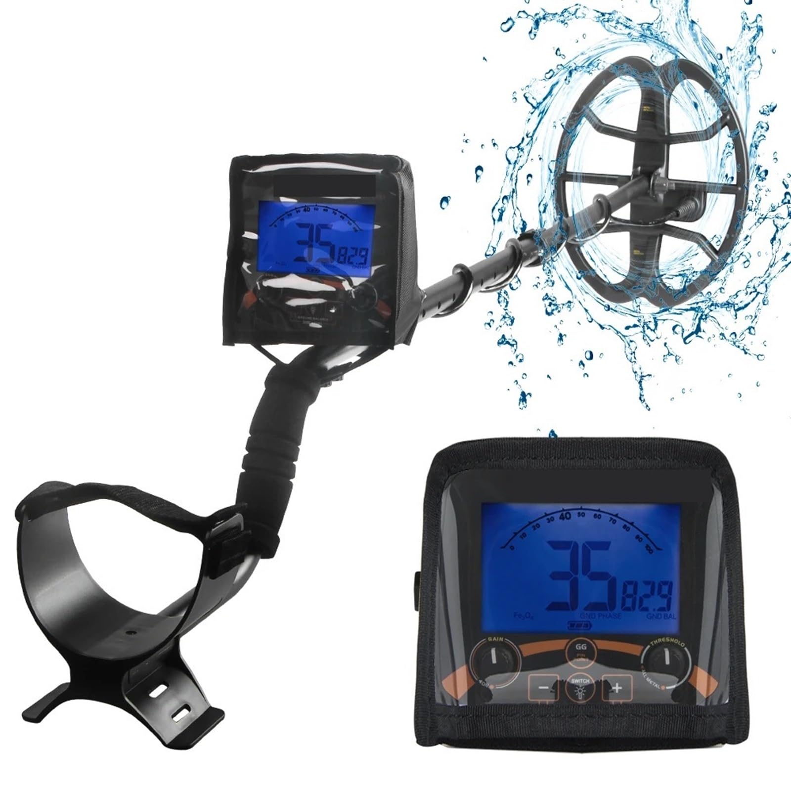JVDDI Metal Detector Professional Underground Depth Gold Detector Treasure Handheld High Frequency Pinpoint Detecting