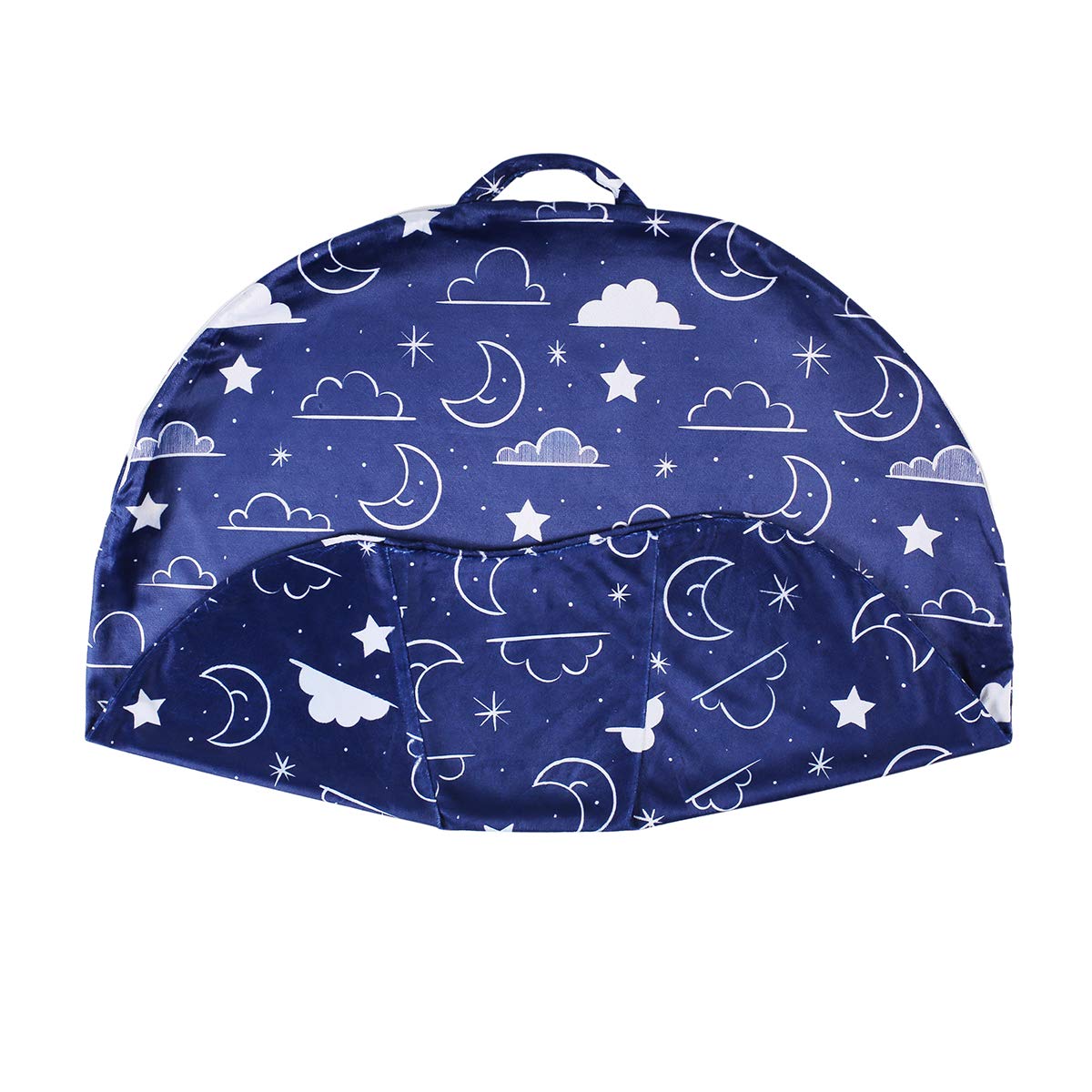 Minky - Funda extraíble para tumbona de recién nacido, funda de almohada de lactancia, suave y cómoda, se adapta a la tumbona Boppy (azul marino, estrellas y nubes), grande