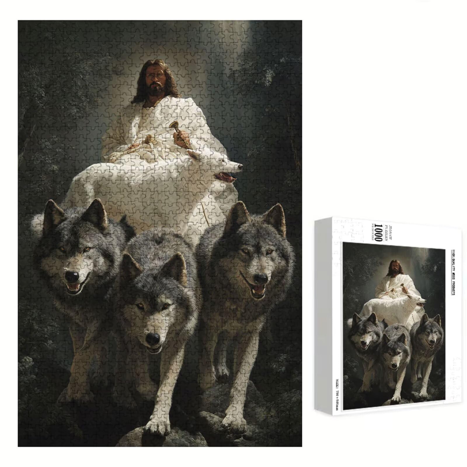 4000 Pezzi Puzzle Adulti - Animale & Uomo - Fabbricazione in Legno Robusto (Forma Classica) - Decorazione Murale con Poster - Prodotto Riservato ad Adulti e 14 Anni in Su (147x105cm) P3#1295