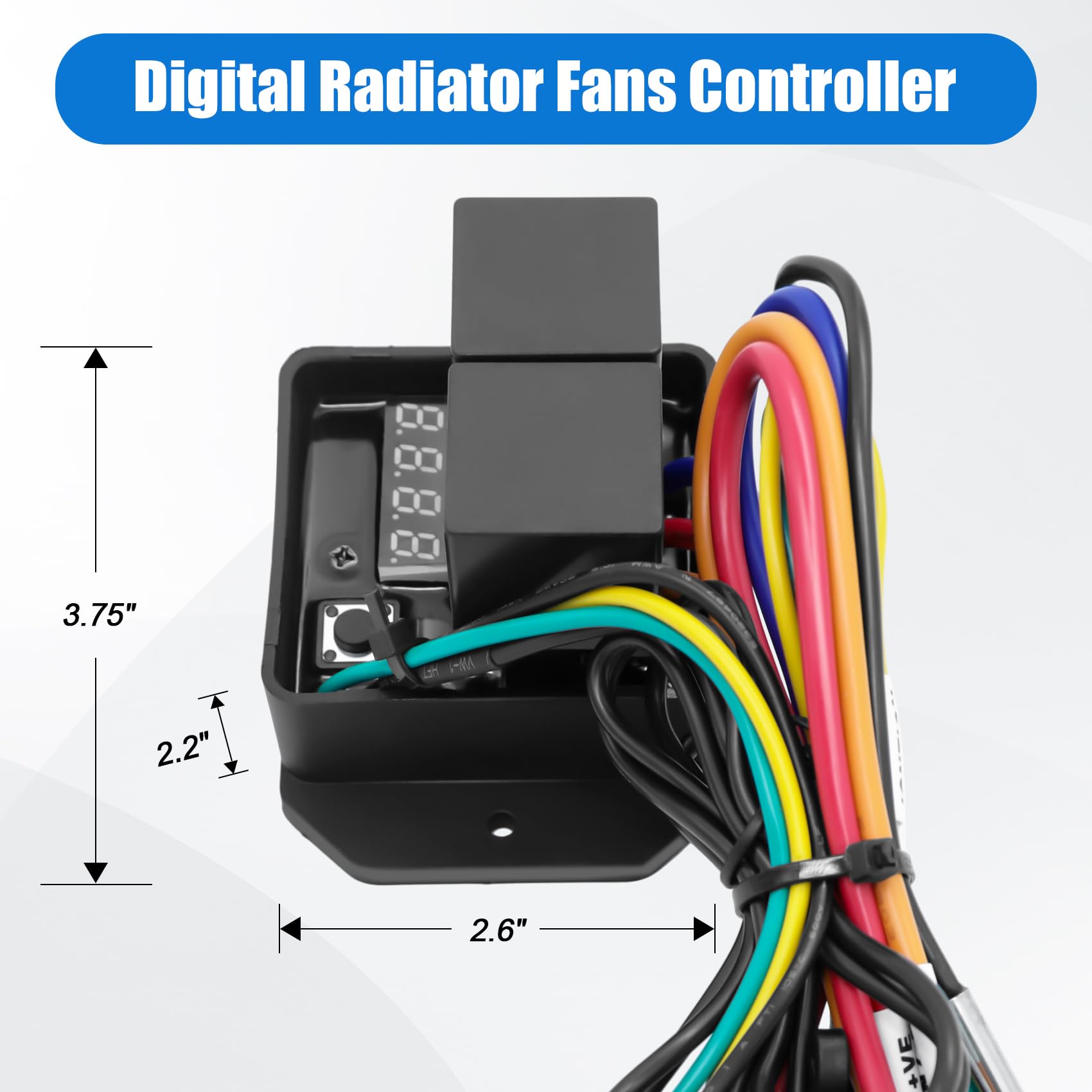 Snapklik.com : EXMIATOV Digital Radiator Fans Controller Swith,12V And ...