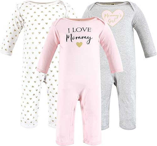 Hudson Baby - Mamelucos de algodón para niñas bebés