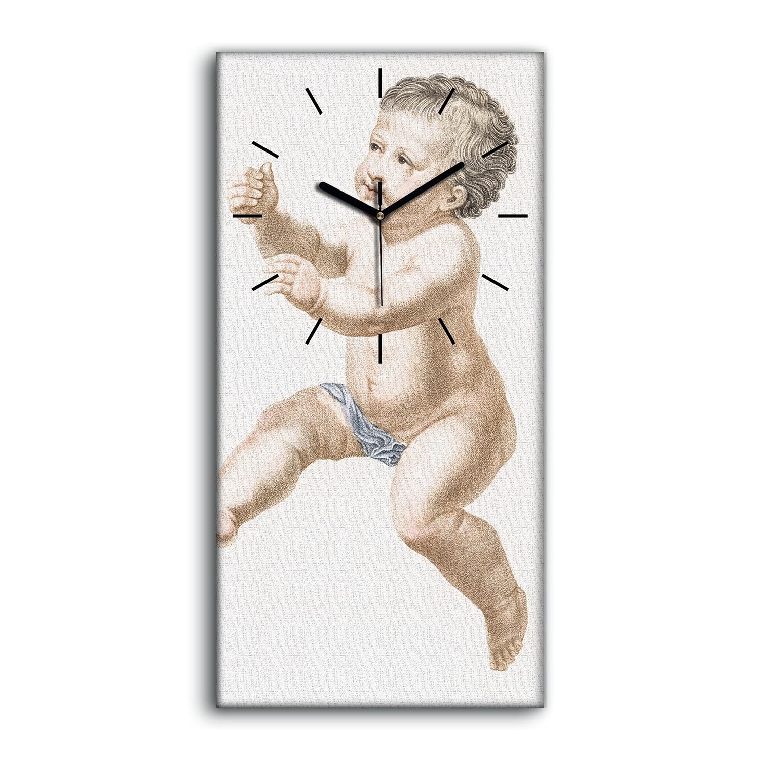 Horloge sur toile Coloray 30x60cm image art mural salon chambre