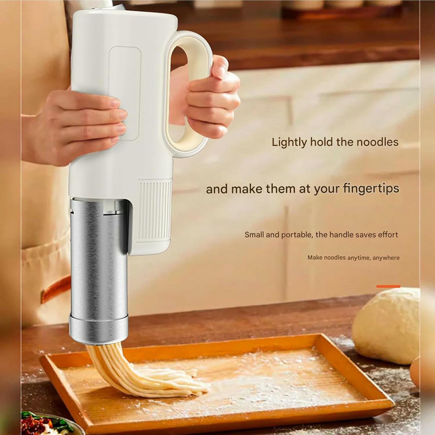 máquina para hacer pasta, Máquina eléctrica de pasta multifuncional automática con 5 moldes for dar forma a espaguetis y fettuccini