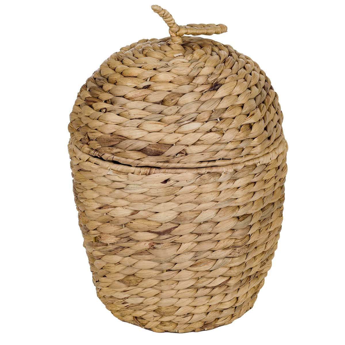 Korb mit Deckel Apfel, Wasserhyazinthe, 24 x 37 cm