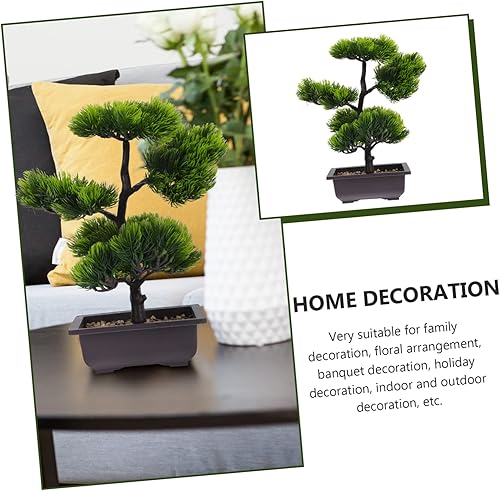 Miniatura 9 de 1 planta artificial en maceta de pino artificial, plantas de casa en maceta, decoración de árbol de pino simulado, decoración de escritorio, pino,