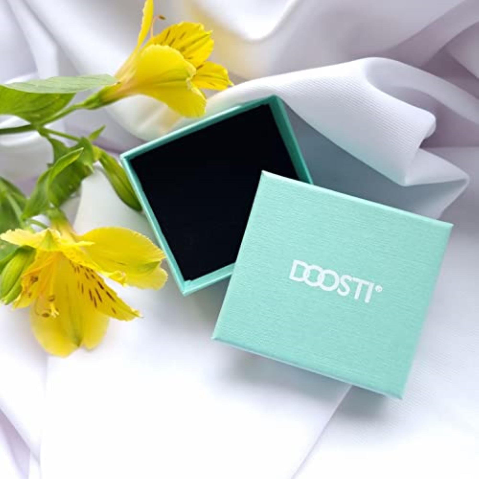 DOOSTI Damen Herren Ring Bicolor Silber Rosegold Edelstahl Damenring Herrenring als Partnerring Freundschaftsring Verlobungsring Mann Frau