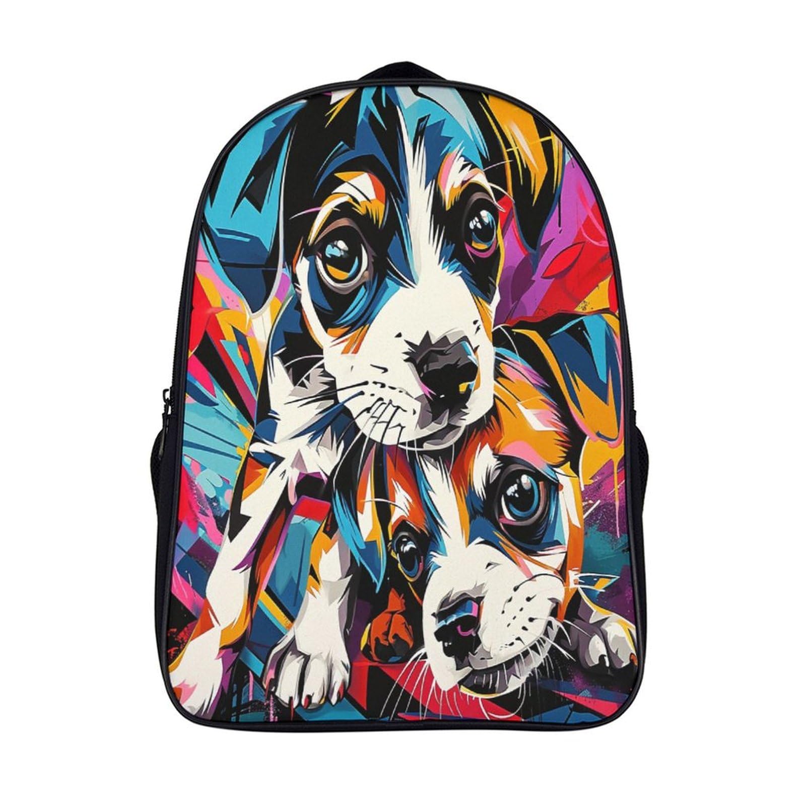 Mochila escolar de perro impermeable de 40cm para libros y excursiones infantiles 7