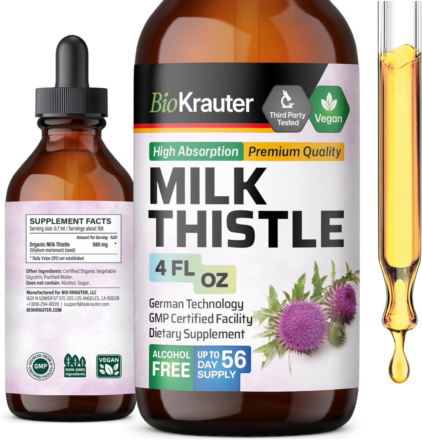 BIO KRAUTER Milk Thistle Liquid Extract Silymarin Milk