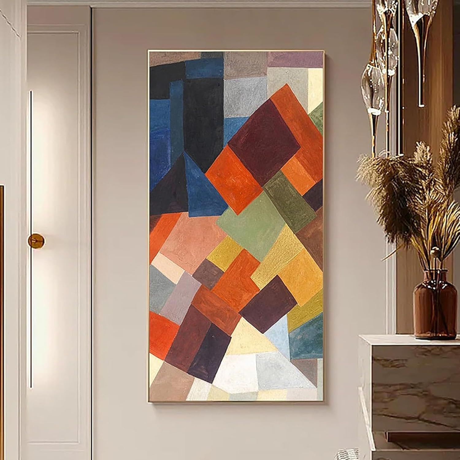 Wall Mounted Breaker Box Decorative Cover, Electric Meter Box Decorative Painting, Indoor Fuse Boxes Cover Cabinet Panel Covers with Frame, for Home, Live Room Wall(Color 11,40x80cm/15.7x31.5in)