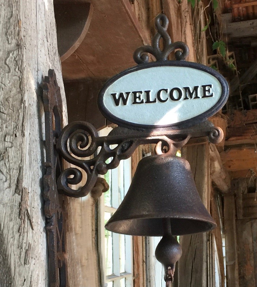 Antique – Belle Cloche De Jardin En Forme Historique, Cloche De Porte Comme Style Maison De Campagne Ancienne