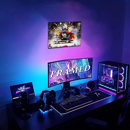 Miniatura 94 de ANRUOXI Graffiti - Lienzo decorativo para pared, diseño abstracto retro, pintura urbana moderna, póster de decoración de pared de zapatos para