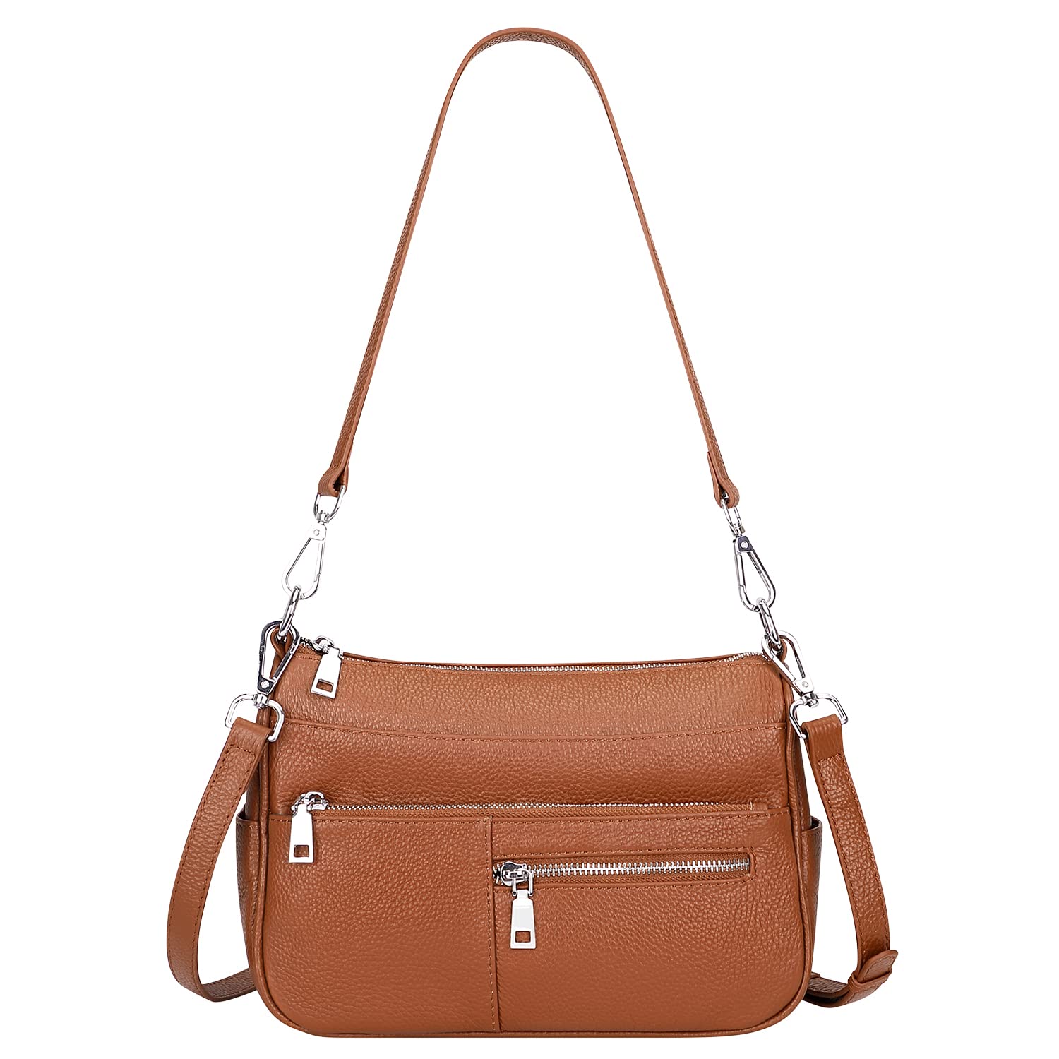 Over Earth Genuine Leather Shoulder Bag Small Crossbody Handbags for Women Ladies Purse